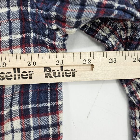 Carbon 2 Cobalt Shirt Mens Medium Button Up Long Sleeve Preppy Plaid Lined - Picture 8 of 10